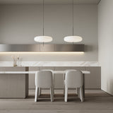 Model 2065 Mid Century Modern Pendant Lamp Opalescent Saucer Suspension Light