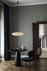 Model 2065 Mid Century Modern Pendant Lamp Opalescent Saucer Suspension Light