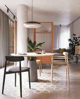 Model 2065 Mid Century Modern Pendant Lamp Opalescent Saucer Suspension Light