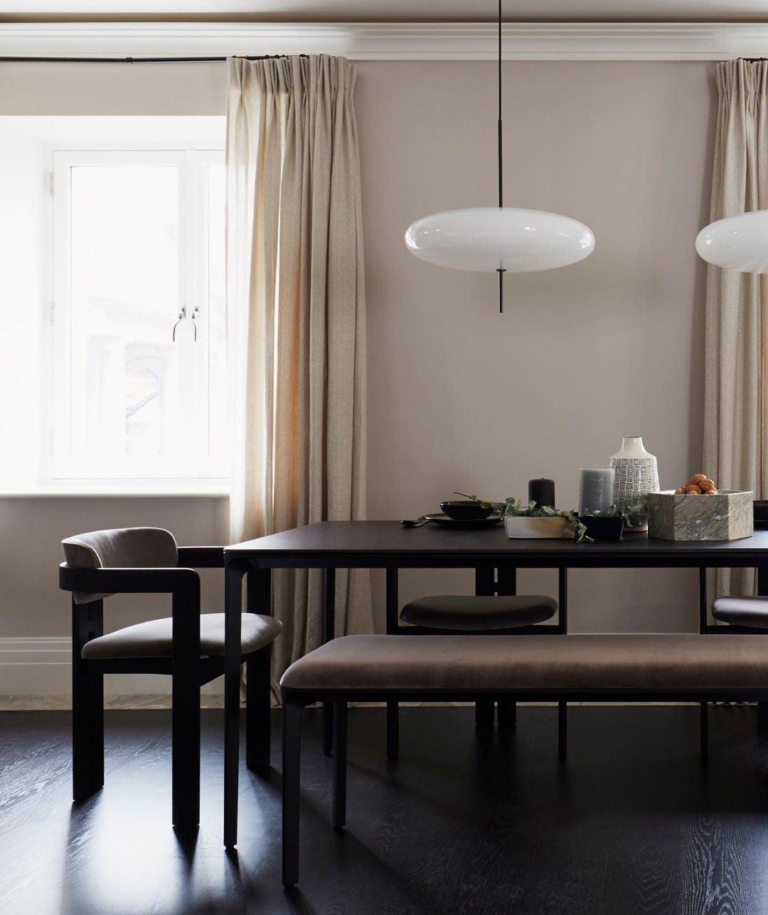 Model 2065 Mid Century Modern Pendant Lamp Opalescent Saucer Suspension Light