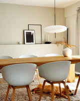 Model 2065 Mid Century Modern Pendant Lamp Opalescent Saucer Suspension Light