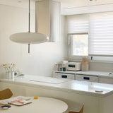 Model 2065 Mid Century Modern Pendant Lamp Opalescent Saucer Suspension Light