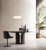 Model 2065 Mid Century Modern Pendant Lamp Opalescent Saucer Suspension Light