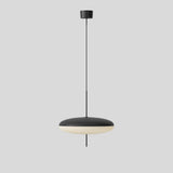 Model 2065 Mid Century Modern Pendant Lamp Opalescent Saucer Suspension Light