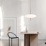 Model 2065 Mid Century Modern Pendant Lamp Opalescent Saucer Suspension Light