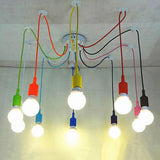 Modern 10 Head Cluster Spider Chandelier DIY Adjustable Industrial LED Pendant Ceiling Light