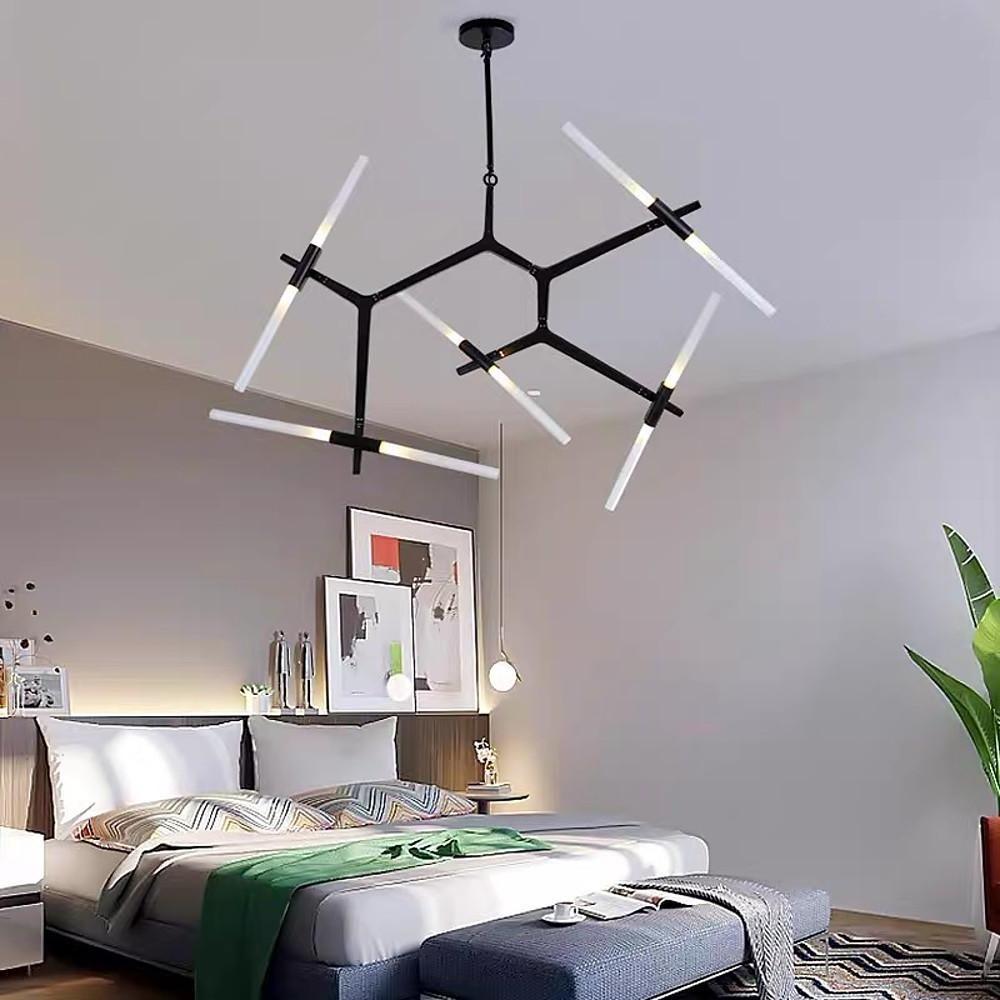 Modern 10 Light Industrial Sputnik Chandelier Glass Globe Pendant Lighting for Living Dining Room