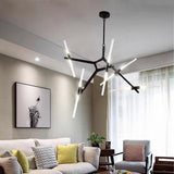Modern 10 Light Industrial Sputnik Chandelier Glass Globe Pendant Lighting for Living Dining Room