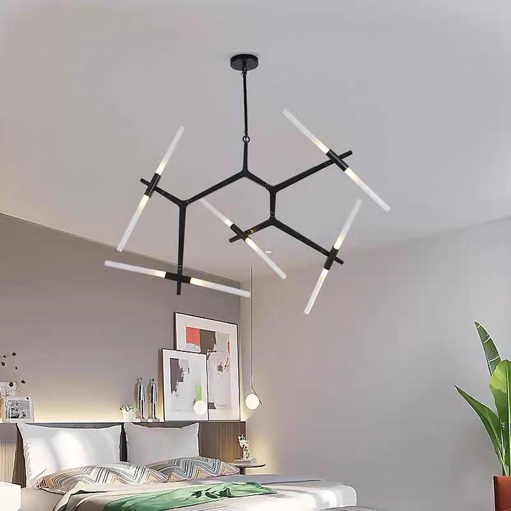 Modern 10 Light Industrial Sputnik Chandelier Glass Globe Pendant Lighting for Living Dining Room