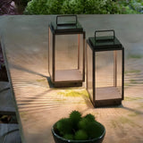 Modern 11 Inch Black Outdoor LED Lantern with Clear Glass Shade Hardwired Portable Garden Light