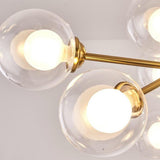 Modern 12 Light Glass Globe Sputnik Chandelier Mid Century Pendant Lighting for Living Room