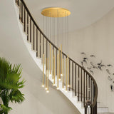 Modern 12 Light LED Cluster Pendant Chandelier with Elongated Cylindrical Shades for Dining Room