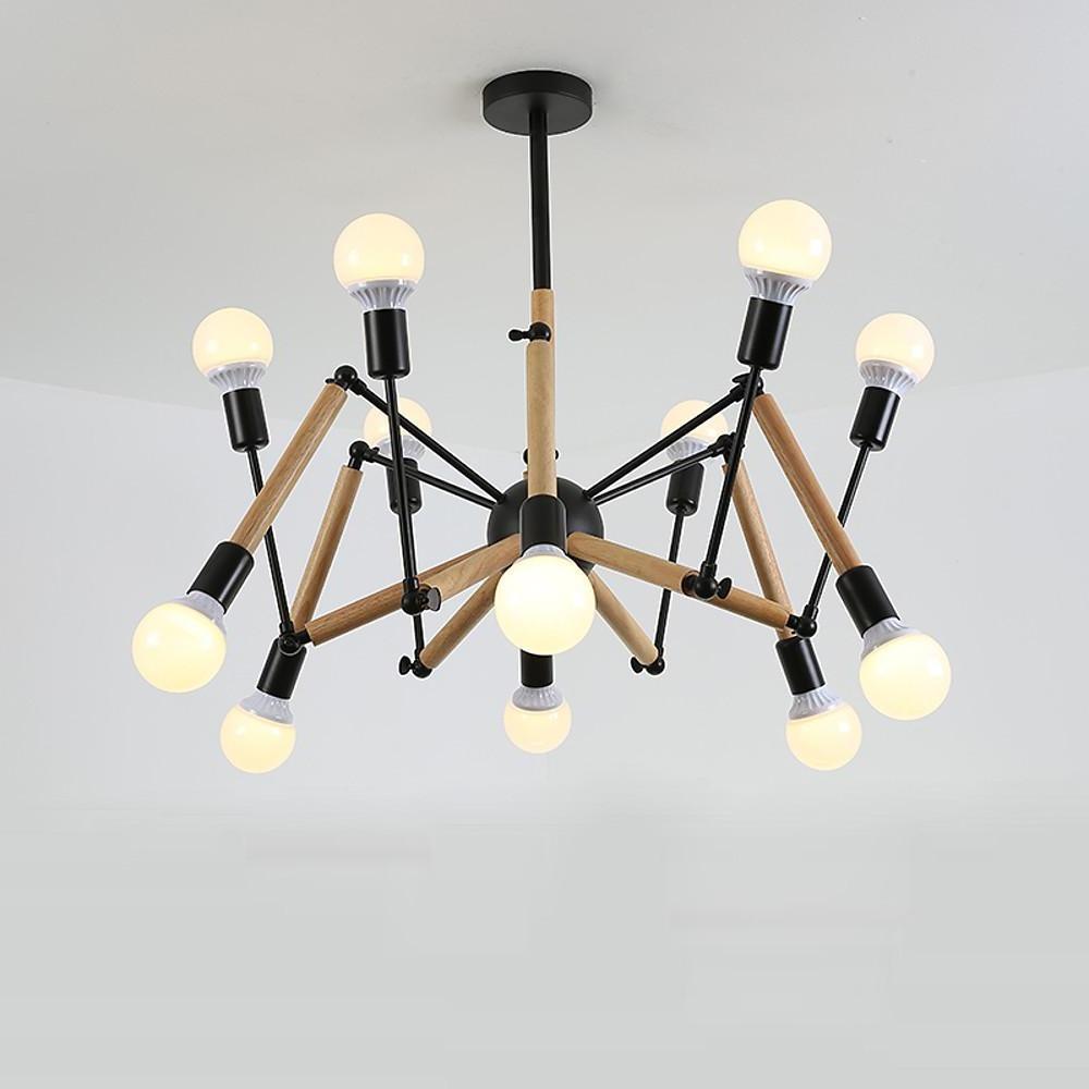 Modern 12 Light Sputnik Chandelier Nordic LED Pendant Lamp for Living Room Decor