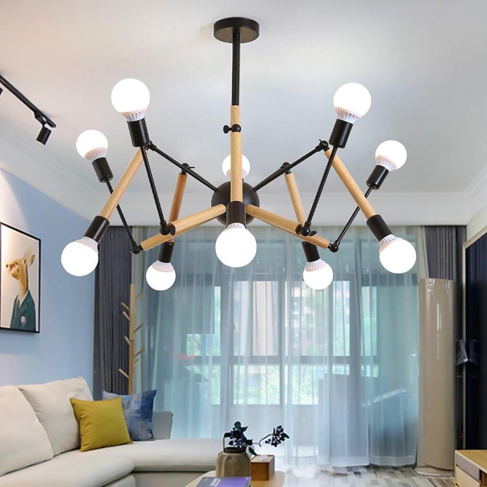 Modern 12 Light Sputnik Chandelier Nordic LED Pendant Lamp for Living Room Decor