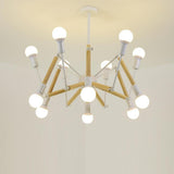 Modern 12 Light Sputnik Chandelier Nordic LED Pendant Lamp for Living Room Decor