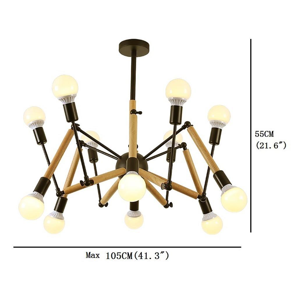 Modern 12 Light Sputnik Chandelier Nordic LED Pendant Lamp for Living Room Decor