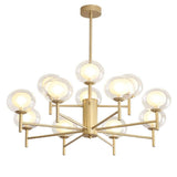 Modern 12 Light Sputnik Chandelier Nordic Metal and Glass Globe Pendant Light