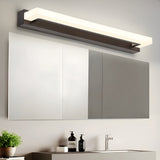 Modern 15.74 Inch Black Linear LED Vanity Light with Mesh Filter for Bathroom Mirror
