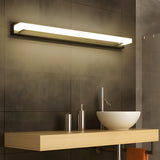 Modern 15.74 Inch Black Linear LED Vanity Light with Mesh Filter for Bathroom Mirror