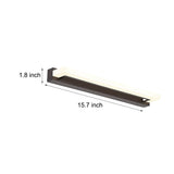 Modern 15.74 Inch Black Linear LED Vanity Light with Mesh Filter for Bathroom Mirror
