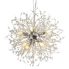 Modern 16 Inch Mini Globe Dandelion Chandelier 8 Light Electroplated Metal LED Pendant Lamp