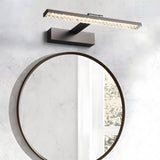 Modern 160 Degree Rotating LED Bathroom Vanity Light with Crystal Effect Acrylic Shade and Color Dimming
