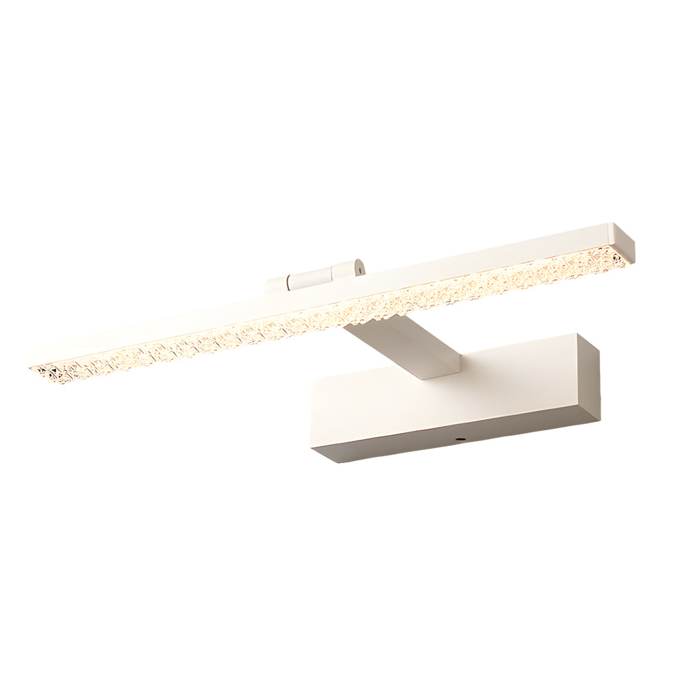Modern 160 Degree Rotating LED Bathroom Vanity Light with Crystal Effect Acrylic Shade and Color Dimming