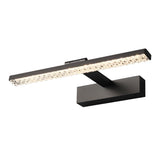 Modern 160 Degree Rotating LED Bathroom Vanity Light with Crystal Effect Acrylic Shade and Color Dimming