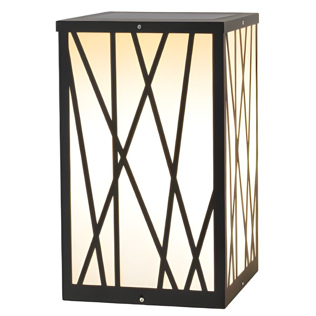 Modern 20W LED Solar Post Lights Square Waterproof Outdoor Pathway Lighting for Garden and Yard