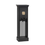 Modern 24 Inch LED Outdoor Pathway Light Waterproof Mountain Design Garden Bollard Lamp in Black