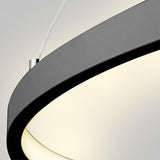 Modern 24 Inch LED Ring Pendant Light with Acrylic Opal Shade for Living Room