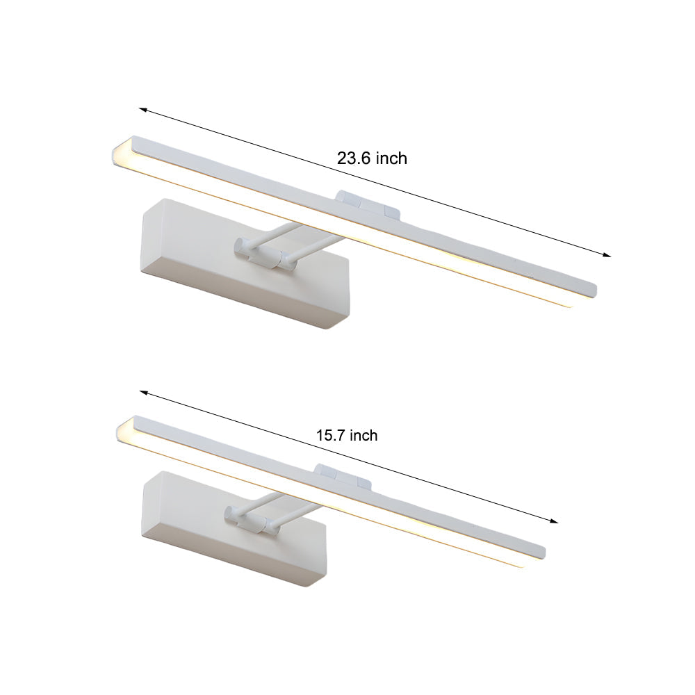Modern 240 Degree Adjustable Linear LED Vanity Light for Bathroom Mirror Makeup Sconce