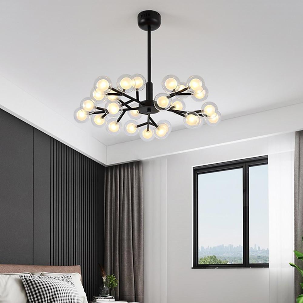 Modern 25 Light Sputnik Glass Globe Cluster LED Chandelier Pendant Light for Dining Room