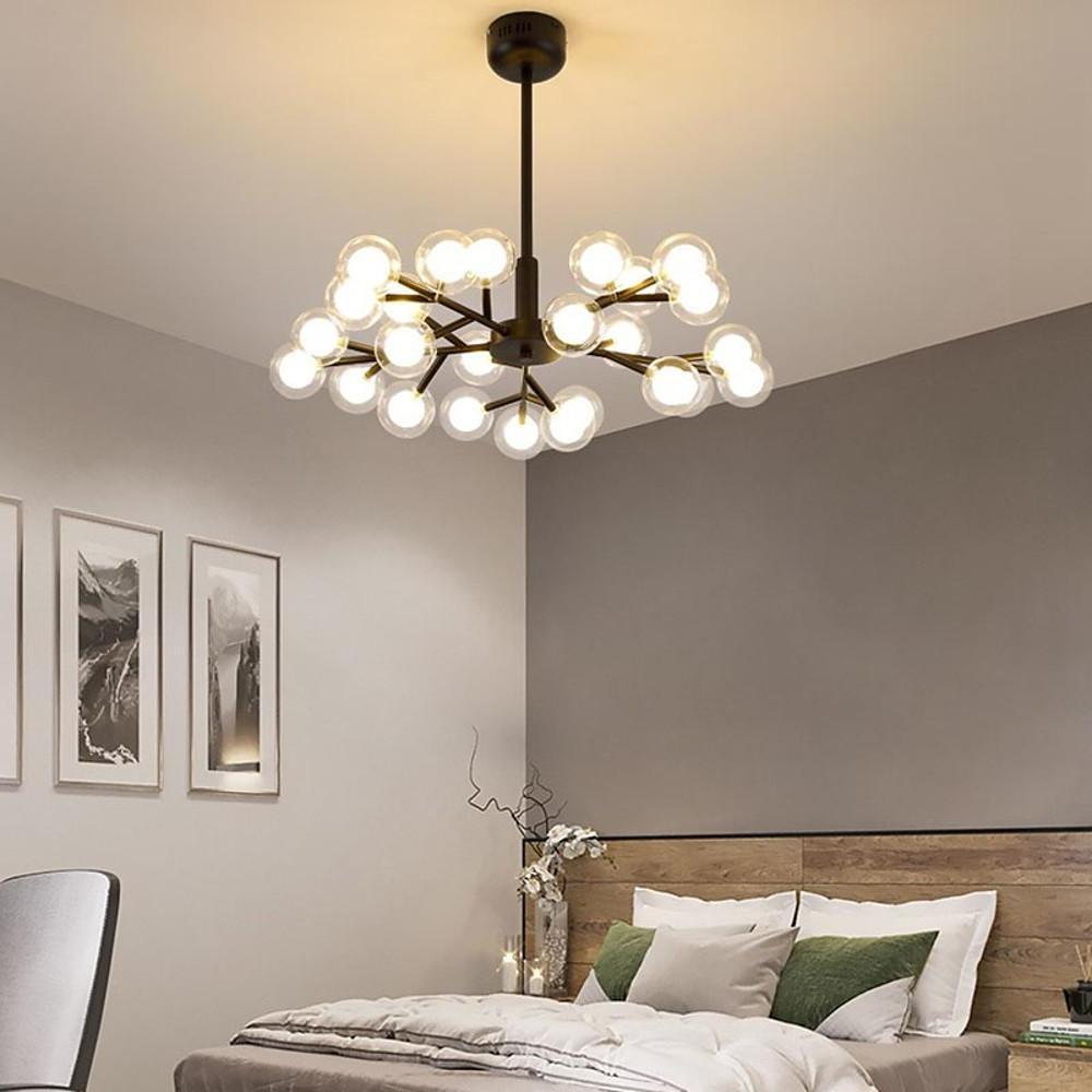 Modern 25 Light Sputnik Glass Globe Cluster LED Chandelier Pendant Light for Dining Room