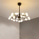 Modern 25 Light Sputnik Glass Globe Cluster LED Chandelier Pendant Light for Dining Room