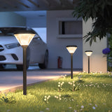 Modern 27.6 Inch Black Aluminum Solar Pathway Light Waterproof Outdoor Garden Path Landscape Lighting