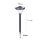Modern 27.6 Inch Black Aluminum Solar Pathway Light Waterproof Outdoor Garden Path Landscape Lighting