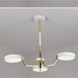 Modern 3 Light Circular LED Chandelier for Kitchen Island and Contemporary Dining Room