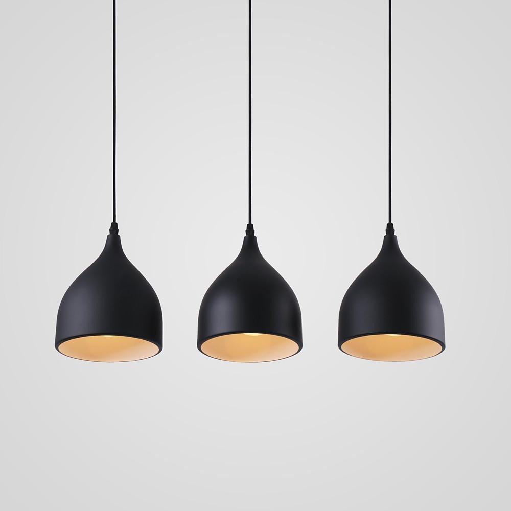 Modern 3 Light Metal Pendant Lighting Industrial Kitchen Island Hanging Lamp Fixture