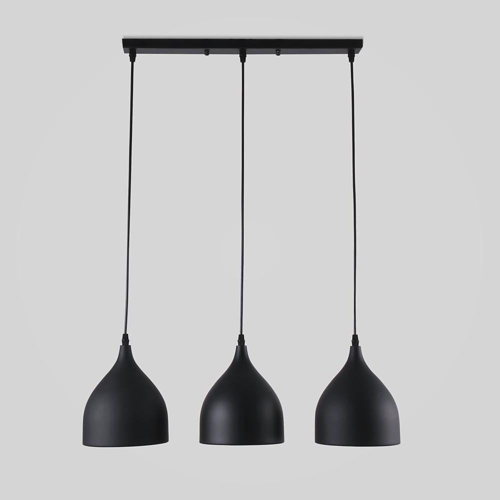 Modern 3 Light Metal Pendant Lighting Industrial Kitchen Island Hanging Lamp Fixture