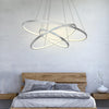 Modern 3 Ring Interweaved Circle LED Pendant Chandelier Adjustable Acrylic Hanging Light Fixture