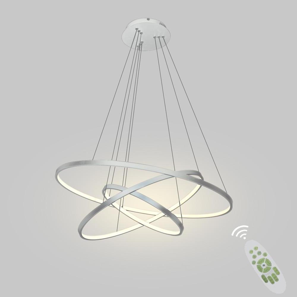 Modern 3 Ring Interweaved Circle LED Pendant Chandelier Adjustable Acrylic Hanging Light Fixture