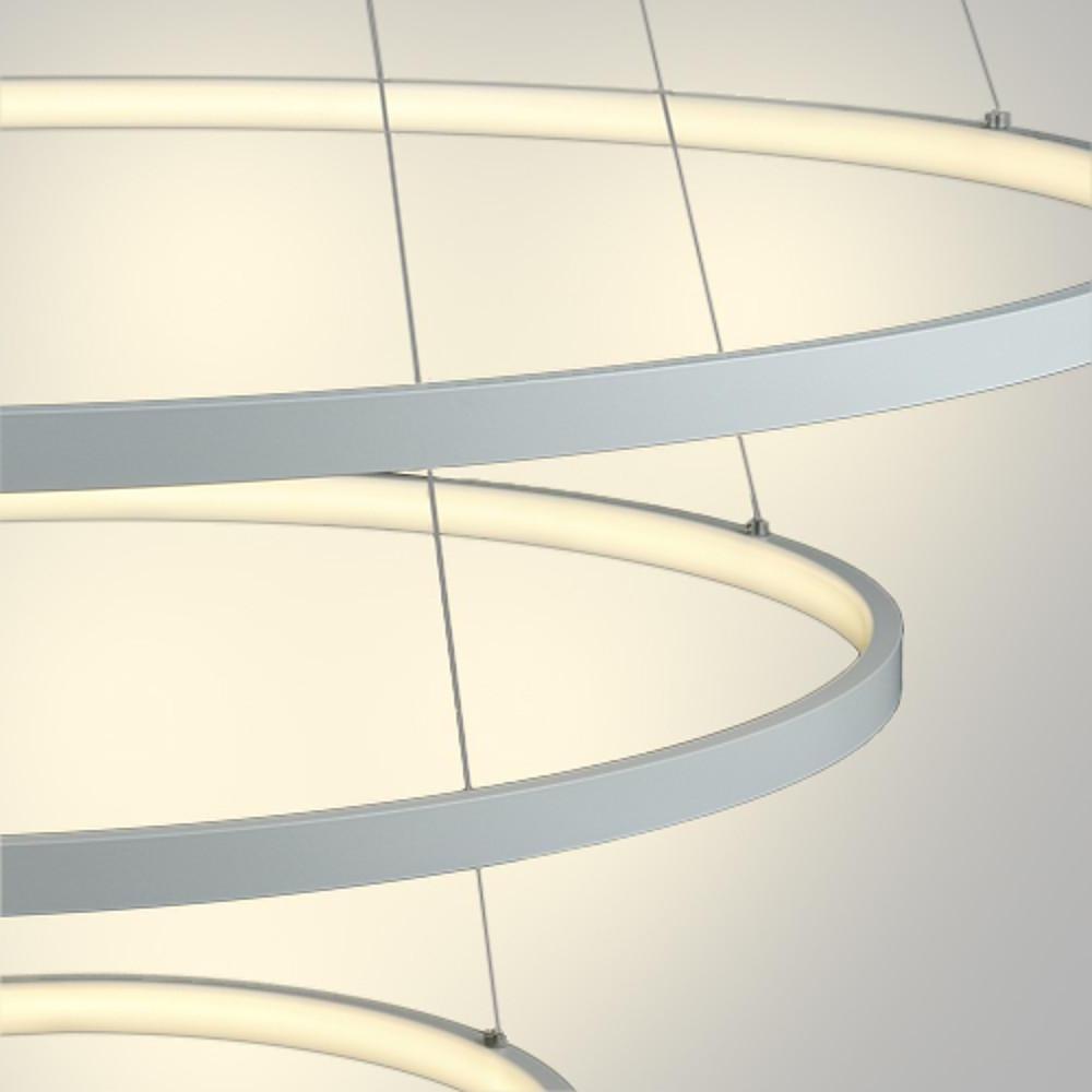 Modern 3 Ring Interweaved Circle LED Pendant Chandelier Adjustable Acrylic Hanging Light Fixture