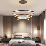 Modern 3 Ring Interweaved LED Chandelier Adjustable Circle Pendant Light for Living Dining Room