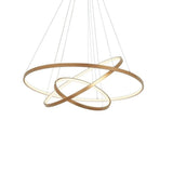 Modern 3 Ring LED Chandelier Dimmable Adjustable Pendant Ceiling Light Fixture