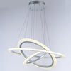 Modern 3 Ring LED Chandelier Mid Century Contemporary Acrylic Pendant Light Fixture