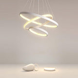 Modern 3 Ring LED Chandelier Round Circular Hanging Ceiling Light for Dining Room