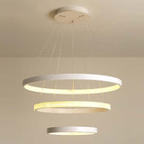 Modern 3 Ring LED Chandelier Round Circular Hanging Ceiling Light for Dining Room