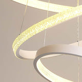 Modern 3 Ring LED Chandelier Round Circular Hanging Ceiling Light for Dining Room