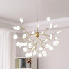 Modern 31 Inch 36 Light LED Chandelier Gold Nordic Pendant Ceiling Fixture for Dining Living Room